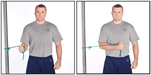 вращательная (ротаторная) манжета плеча - упражнения с фитнес резинкой