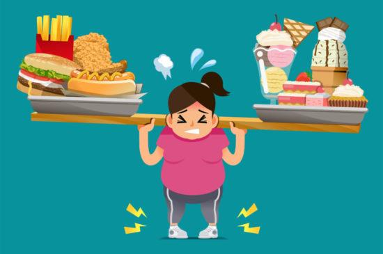 причина лишнего веса и ожирения - пустые калории и фастфуд